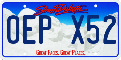 SD license plate 0EPX52