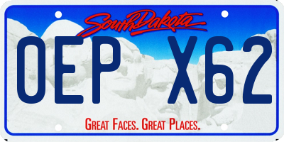 SD license plate 0EPX62