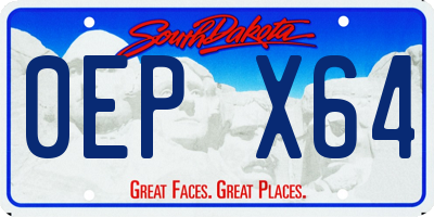 SD license plate 0EPX64
