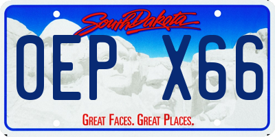SD license plate 0EPX66