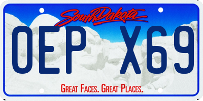 SD license plate 0EPX69