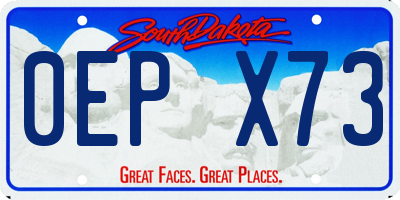 SD license plate 0EPX73