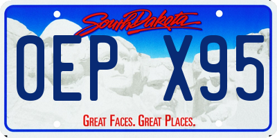 SD license plate 0EPX95