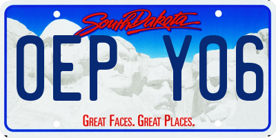SD license plate 0EPY06