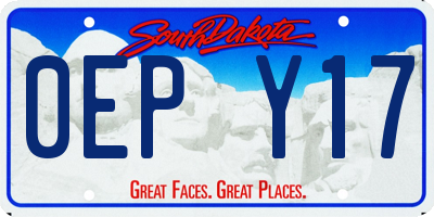 SD license plate 0EPY17