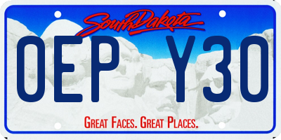 SD license plate 0EPY30