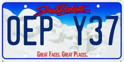 SD license plate 0EPY37