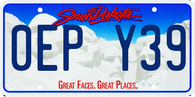SD license plate 0EPY39