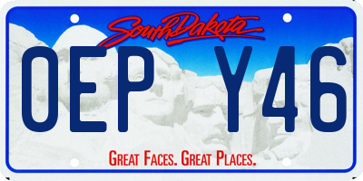 SD license plate 0EPY46