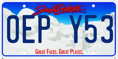 SD license plate 0EPY53
