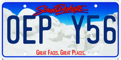 SD license plate 0EPY56