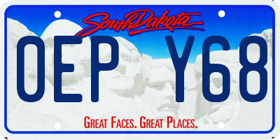 SD license plate 0EPY68