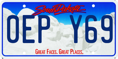 SD license plate 0EPY69