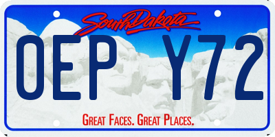 SD license plate 0EPY72
