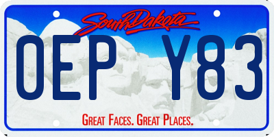 SD license plate 0EPY83