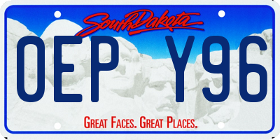 SD license plate 0EPY96