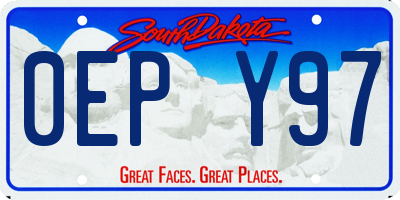 SD license plate 0EPY97