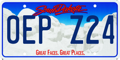 SD license plate 0EPZ24