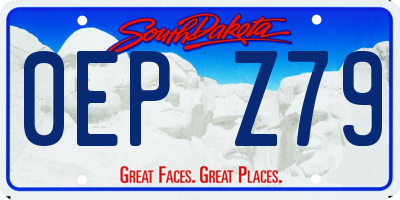 SD license plate 0EPZ79