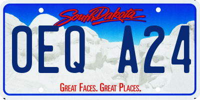 SD license plate 0EQA24