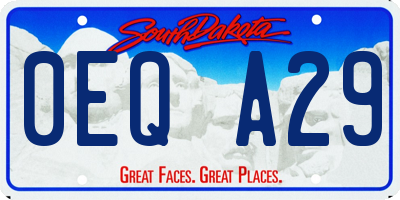 SD license plate 0EQA29