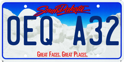 SD license plate 0EQA32