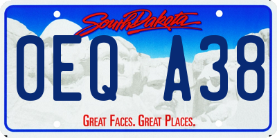 SD license plate 0EQA38