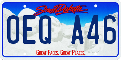 SD license plate 0EQA46
