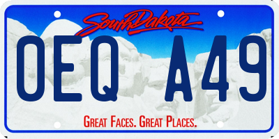 SD license plate 0EQA49