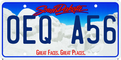 SD license plate 0EQA56