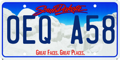 SD license plate 0EQA58