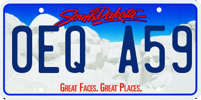 SD license plate 0EQA59