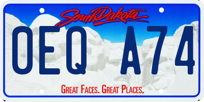 SD license plate 0EQA74