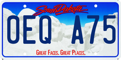 SD license plate 0EQA75