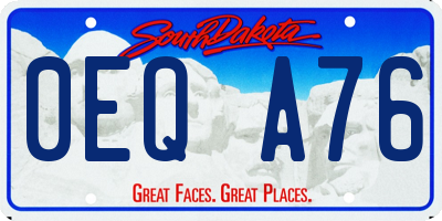SD license plate 0EQA76