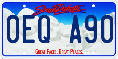SD license plate 0EQA90