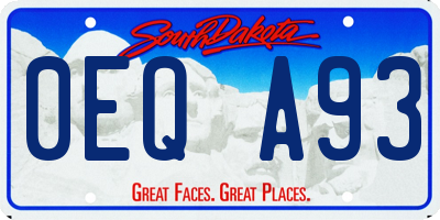 SD license plate 0EQA93