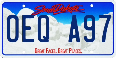 SD license plate 0EQA97