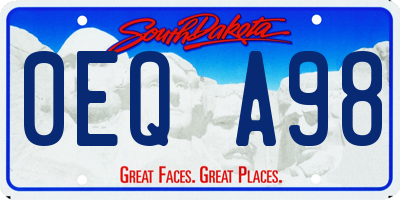 SD license plate 0EQA98