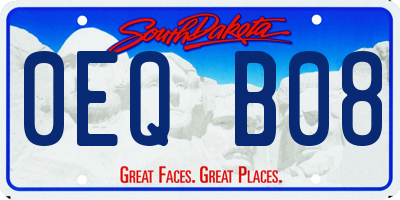 SD license plate 0EQB08