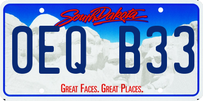 SD license plate 0EQB33