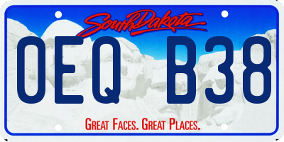 SD license plate 0EQB38