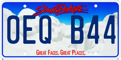 SD license plate 0EQB44