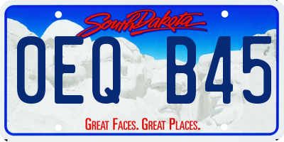 SD license plate 0EQB45