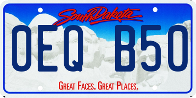 SD license plate 0EQB50