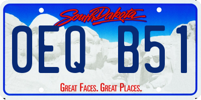 SD license plate 0EQB51