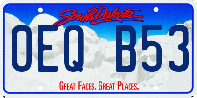 SD license plate 0EQB53
