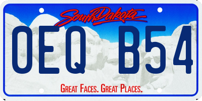 SD license plate 0EQB54