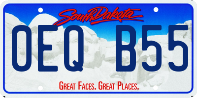 SD license plate 0EQB55