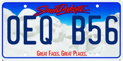 SD license plate 0EQB56